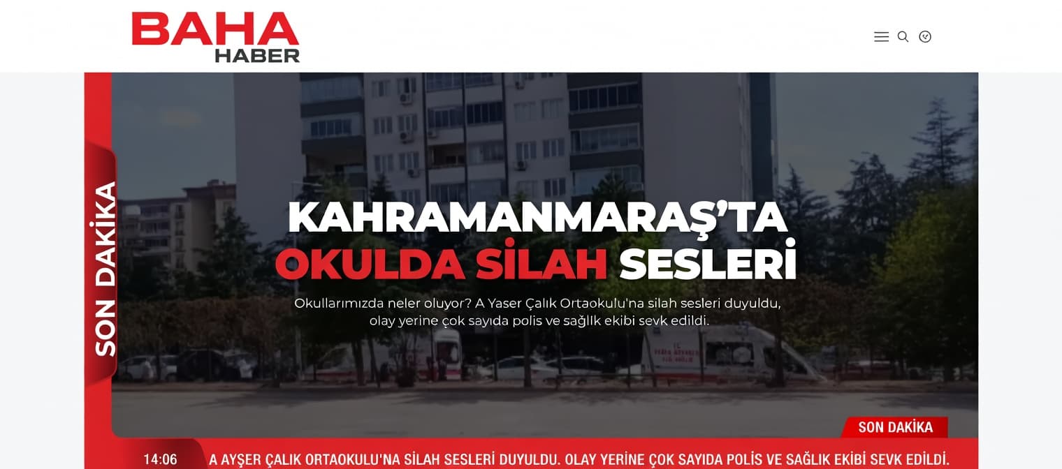 KAHRAMANMARAŞ'TA OKULDA SİLAH SESLERİ